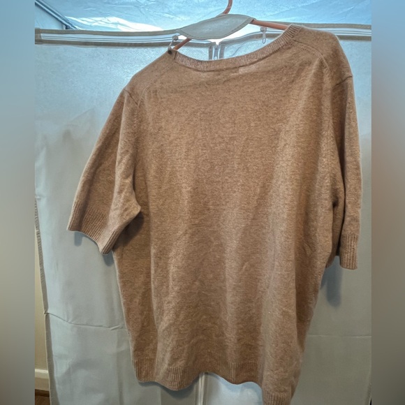 Chico's Women's Cashmere Crew Neck Sweater Size 4 (20/22W), Light Tan/Brown - Picture 3 of 5